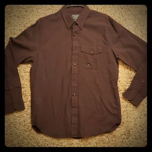 Abercrombie & Fitch Herringbone Cotton Shirt